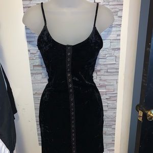 Black velvet dress